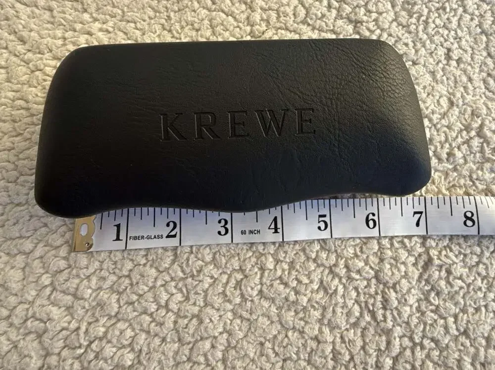 KREWE Sunglasses Hard Case Black Clamshell Microfiber Lined